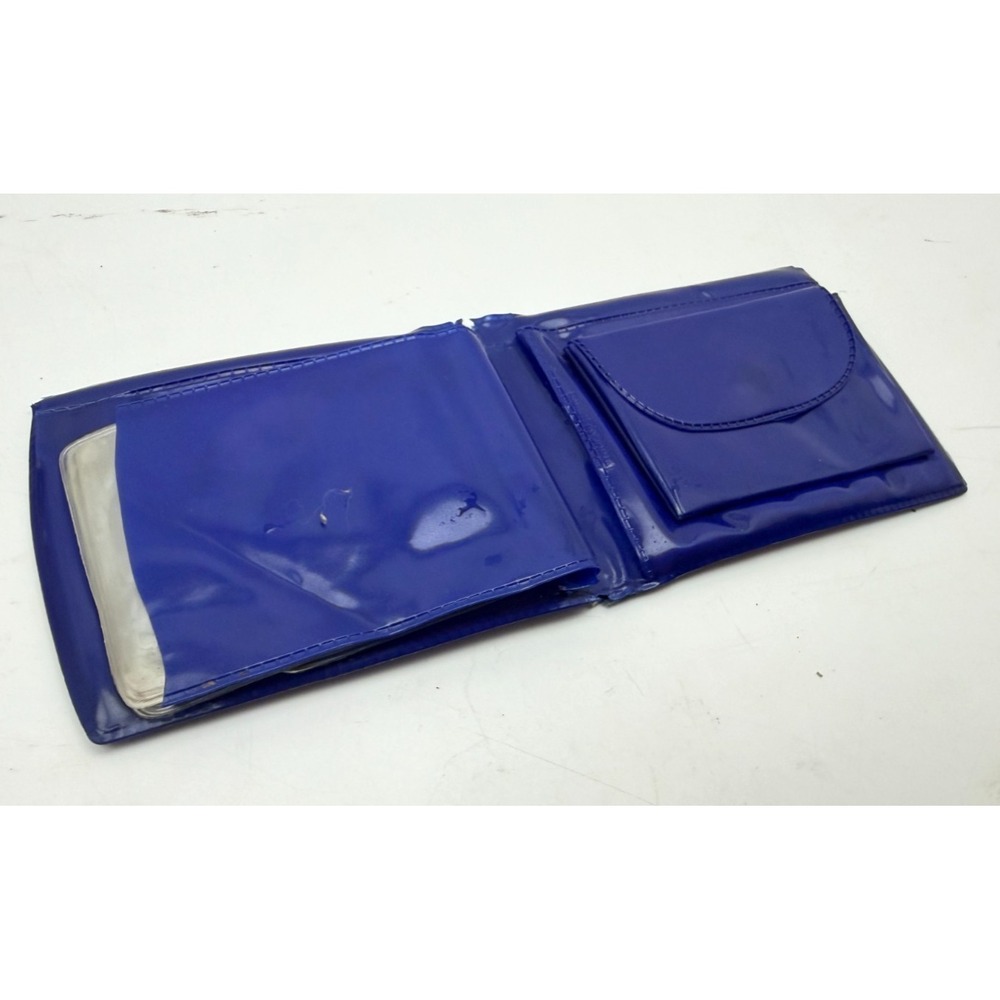 Vintage 1995 Mighty Morphin Power Rangers Blue Vinyl Bifold Wallet Saban - Picture 9 of 12
